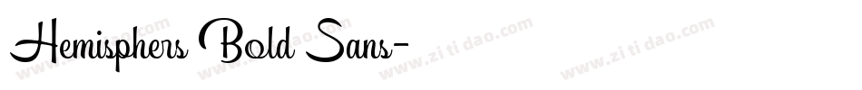 Hemisphers Bold Sans字体转换